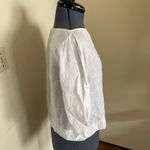 ZARA  Womens White 100% Linen Short Sleeve Top Sz S Photo 2