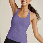 Beyond Yoga  Spacedye Step Up Racerback Tank Top Indigo Heather Purple XS Photo 0