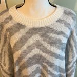 American Eagle  Outfitters gray white cheetah print wool blend sweater Photo 2