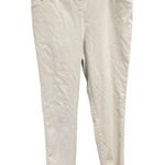 Talbots  Size 10 White Cropped Stretch Pants Dressy Casual Spring Photo 0