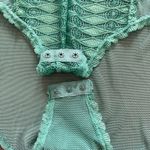 Daisy Fuentes push up mesh lace Teddy lingerie size small teal blue NWT $42 Photo 4