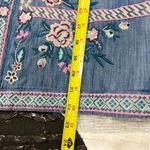 J Jill Floral Embroidered Denim Open Front Jacket Women’s Sz S Boho Hippie EUC Blue Photo 11