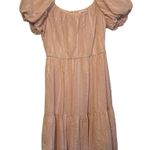 Calvin Klein  Light Pink Poofy Sleeve Above The Knee Mini Dress Size 8 Photo 1