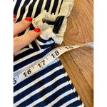 J. Crew striped ruffle sleeve shirt sleeve dress medium Blue Photo 8