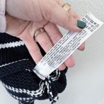 ZARA [] Blue Striped Chunky Knit Boxy Cropped Sweater Balloon Sleeves Sz Medium M Photo 11