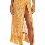 Ramy Brook Gaia Metallic Faux Wrap Boho Maxi Skirt Coverup Size L NWT Photo 9