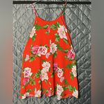 Peach Love California Red Floral Dress small red and pink floral Photo 3