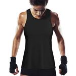 Workout Athletic Gym Racerback Tank Top Quick Dry Cooling & Lightweight Black M Size M Photo 2