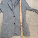 J.Crew  Sweater Jacket Gray Blazer Knit Career Workwear 100% Cotton Pockets XS Photo 8