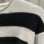 ZARA Striped Cropped Distressed Boxy Oversized Sweater Photo 2