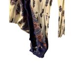 Kendall Kylie Paisley Print Lace Up Romper Cream Navy M Blue Size M Photo 5