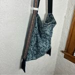 BOHO Paisley & Fringe Crossbody Tote Bag Blue Photo 2