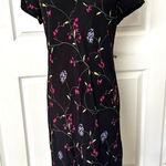 Donna Ricco  black short sleeved long floral dress Photo 0
