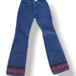 Levi's Vintage Levi’s 478 Juniors Bootcut Jeans Low Rise Embroidered Leaf Hem Y2K Boho Photo 0