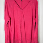 Talbots  Women’s Sweater V Neck Pink XL Lightweight Long Length Coastal Lagenlook Photo 0