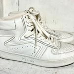 CELINE CT-01 Z Leather Trainer High Top Sneakers Optic White Women's Size 36/5.5 Photo 1
