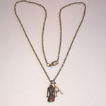 Bronze Color Brass Tone Lightweight Lady's Jacket Initial A Necklace Photo 2