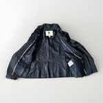 Burberry  London Black Ruffle Collar Blazer Jacket Women's USA 10 Nova Check Line Photo 7