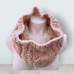 infinity Collection Eighteen Chunky Knit Neck Scarf Blush Pink New Photo 0
