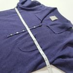 Poetry  Linen Cotton Purple Knit Midi Dress with Button Detail Collared Photo 3