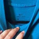 Nike  Dri-FIT Teal Long Sleeve Top With Zipper on Back Photo 2