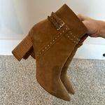 Paige  Celia Cognac Suede Boot with Stud Detail size 7.5 Photo 6