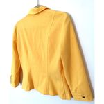 Vintage Dawn Joy Button Down Yellow Blazer Snap Buttons Long Sleeve USA Sz 4 Photo 3