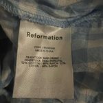 Reformation Dawson Gingham Short Mini Dress XS Women’s Blue Photo 4