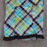 Hula Honey  Green Blue Ruffle Padded Tankini Boho Y2K VTG Swim Beach Top L Large Photo 3