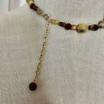 Carnelian & Stone Fringe Statement Necklace Photo 5