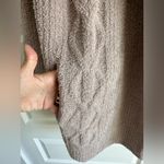 Barefoot Dreams  CozyChic Cabin‎ Cable Cardigan Taupe Size L Photo 5