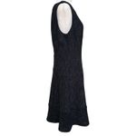 Nanette Lepore Navy Scandal Clandestine Tweed Drop Waist Dress Size 12 Academia Photo 3