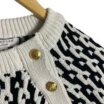 Derek Lam Collective Button Shoulder Geometric Knit Crewneck Sweater Size Medium Photo 7