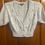 Wild Fable Light Blue Cropped Cardigan Sweater/Shrug, Great Condition, Medium Photo 4