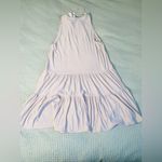 ZARA NWT Small  midi v-neck laces dress Sleeveless Cream Dress with Ruffle Hem Photo 4