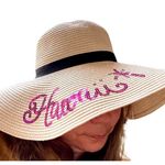 Surfwear Hawaiian Straw Sun Hat Classic Beach Hat Pink Sequins Women's Regular O Photo 9