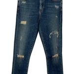 AGOLDE  Sophie High Rise Skinny Size 28 Denim Jeans Blue Distressed 90's Retro Photo 4