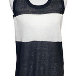 525 America  Black & White Stripe Racerback Top M Photo 0