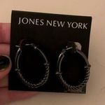 Jones New York Black hoop earrings Photo 0