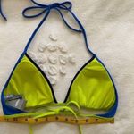 Aerie NWT  Triangle Tie-Back Halter Bikini Top - Electric Blue/Neon - S Photo 6