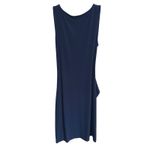The Limited  Sleeveless Faux Wrap Dress Small Navy Blue Career Classic Minimalist Photo 2