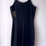 The Limited Vintage 90s  Black Knit Gold Beaded Mini Dress M Photo 2