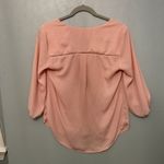 Pleione  Pink V Neck 3/4 Sleeve Blouse Top Womens Size S Photo 1