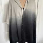 Cruise Club Cardigan Cardishawl Scarf Women Gray Ombre Knit Button Casual Sz S Photo 0
