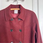 Fleurette • Loro Piana wool & cashmere coat double breasted car rust red maroon Size 14 Photo 5