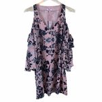 Parker  Pink Floral Cold Shoulder Mini Dress Size XS Pearl Paradise NWT Photo 1