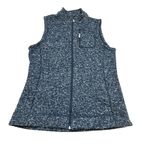Calvin Klein  vest, marled grey‎ knit zip front cowl neck, pockets, sporty Medium Photo 0