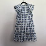 Veronica Beard  Zee Ikat Tiered Dress in Blue White 0 Photo 7
