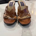 Bubblegum Vintage y2k 90’s  Leather Platform Heeled Strappy Sandals Womens 8.5 Photo 3