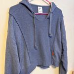Nike Dri-Fit Cropped Pullover Fleece Training Hoodie Light Blue Womens Size L Photo 2